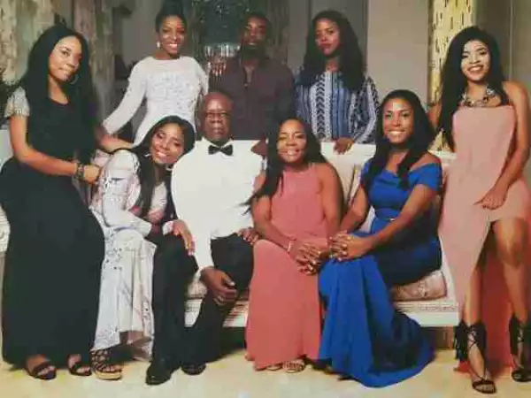Linda Ikeji And Her Family Elegant In Portrait Picture
